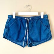 ROXY | Blue Denim Hot Pants Shorts Sz S