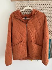 Orange Quilted Jacket 