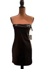 NWT Good American Faux Leather Bodycon Dress Size 2