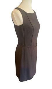 Ann Taylor Petites Women's Vintage Chocolate Brown Sleeveless Sheath Dress Sz 4P