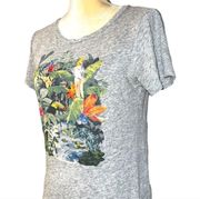 J.Crew  vintage gray graphic design T-shirt