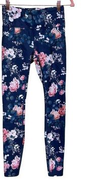 Duluth Trading Co. Athletic Leggings W/Pockets Gray Floral Women’s Size XS