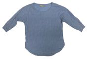 Blue Long Sleeve Knit Pullover Sweater Size Medium