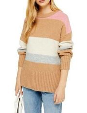 𝅺NWT TOPSHOP Supersoft Stripe Crewneck Sweater 4-6