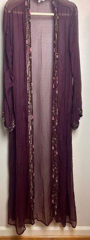 LF Studios Eva Rogue Silk Kimono NWT Sz. L--No Sash