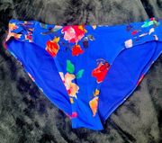 Athleta Floral Print swim bottoms size M Cutout Sides EUC bikini #208