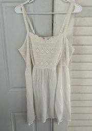 Torrid white sleeveless top lace detail smocked back size 2X