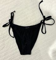 Scrunchie Black Bikini Bottoms