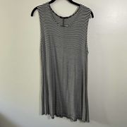 Tres Bien Striped Trapeze Swing Dress