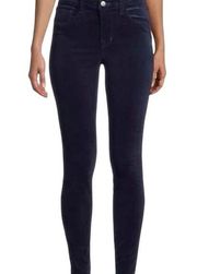 NWT L'AGENCE Marguerite High Rise Velvet Skinny Jean in Stargazer(Blue/Purple) -