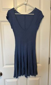 Heather Blue Cold Shoulder Dress