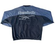 Vintage 90s  Zip Up Windbreaker Black Blue Jacket