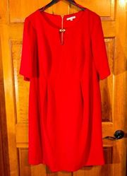 Sandra Darren Women’s Short Sleeve Red Dress Size 18W-EUC