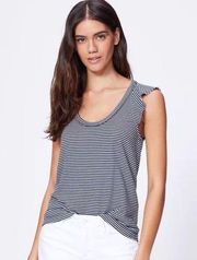 Paige Jemima Tank - Navy Stripe size L