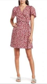 Madewell Flutter Sleeve Floral Wrap Dress