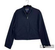 Ralph Lauren Wool Blend Navy Blue Bomber Jacket Size 10