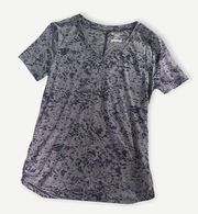 Tek Gear Dry Tek T-shirt Top Size Small blue sheer tee V-neck