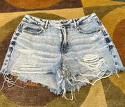 Outfitters Light Wash Acid Wash Tomgirl Denim Jean Shorts Size 8