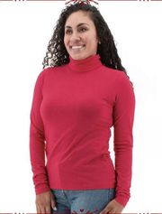 Bobbie Brooks Women's M Red Turtleneck Long Sleeve Top