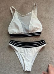 Black And White Mesh Bikini