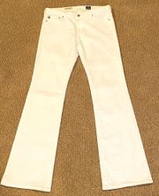 AG Petite bootcut white jeans