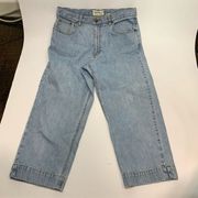 Eddie Bauer Five Pocket Denim High Rise Capris Wide Leg Jeans Size 12 NWOT