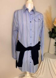 DEREK LAM 10 Crosby Button Down Shirtdress with Knit Waist Tie Sz 6 NWT