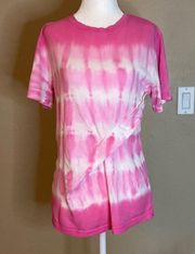 Derek Lam 10 Crosby Teddie T-Shirt in Tie Dye Pink Small Womens Tee Top