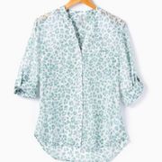 Kut from the Kloth Green Leopard Button Down