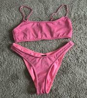 perfect condition pink triangle bathing suite