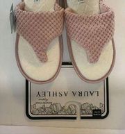 Laura Ashley memory foam slippers New NWT Pink XL 9.5 10.5 Spa Collection