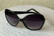 Guess: Black Rhinestone Sunglasses- black gradient lenses- flaw