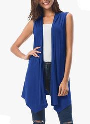 URBAN COCO sleeveless, asymmetrical hem lightweight cardigan vest, size XXL, NWT