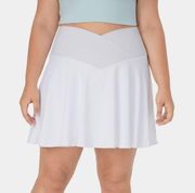 Halara Cloudful Air High Waisted Crossover 2-in-1 Tennis Skirt White Size XS