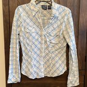 NWOT Cotton Express Blue White Shirt