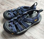 KEEN Newport H2 Navy Blue Waterproof Bumper Toe Hiking Trail Sandal Women Size 7