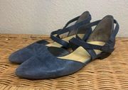 Paul Green Navy Blue Strappy Ballet Flats Size 7