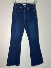 Ann Taylor Loft Modern The Slim Flare Jeans 90s Y2k High Rise Dark Wash SZ 27/4
