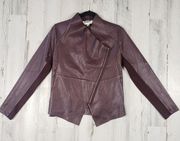 BB Dakota Bradford Vegan Leather Asymmetrical Zip Jacket Women's Size XS
