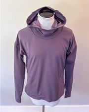 Yogalicious Purple Hodded Pullover Long Sleeve Top