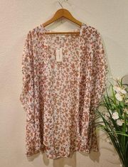 No Comment Sheer Cover Blouse Size XL