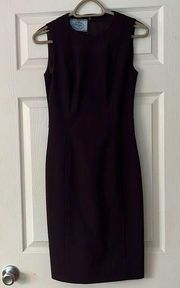 Prada Sleeveless Sheath Eggplant Dress Size 38 (US Size 8)