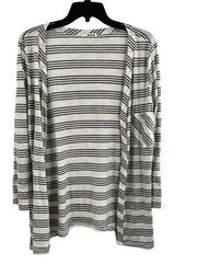 LAMade Open Front Cardigan Lightweight Striped Size Small New