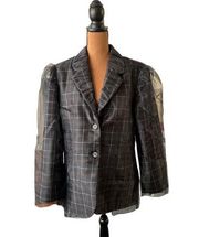 Anthropologie NWT  OverSized Plaid Jacket Size Small