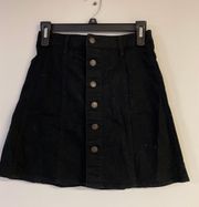 black denim skirt