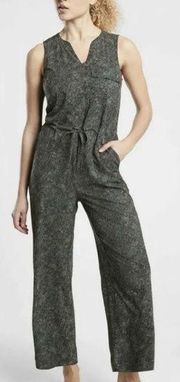 Athleta Rush Topanga Jumpsuit Viper Snakeskin Print Sleeveless Athleisure sz XS