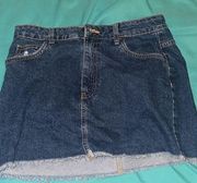 Denim micro mini skirt