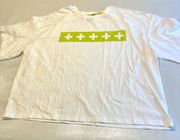 BP  Wildfang‎ White Crop Tee with Graphic Design  Size 1X