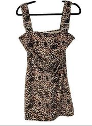 Wild Honey Leopard Print Dress Diamond Belt Buckle Details