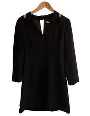 & Other Stories Cutout Long Sleeve Black Mini Dress LBD